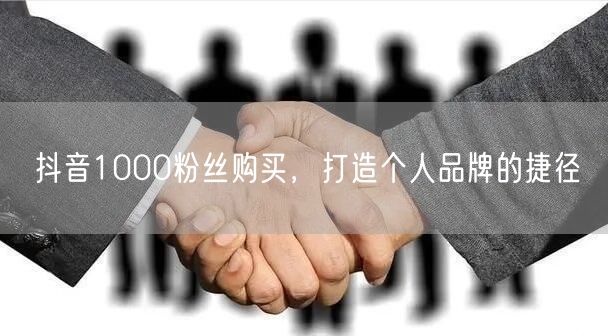 抖音1000粉丝购买，打造个人品牌的捷径