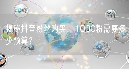 揭秘抖音粉丝购买：1000粉需要多少预算？