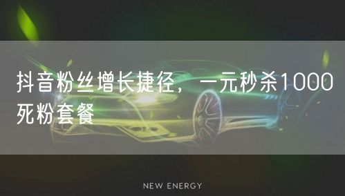 抖音粉丝增长捷径，一元秒杀1000死粉套餐