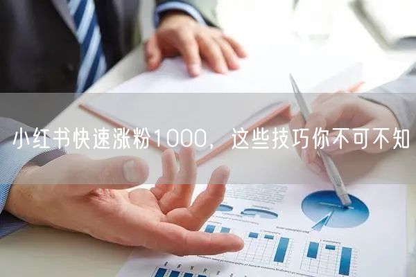 小红书快速涨粉1000，这些技巧你不可不知
