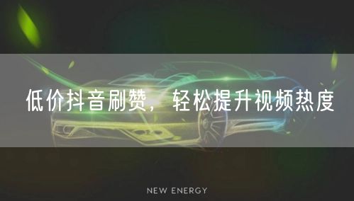 低价抖音刷赞，轻松提升视频热度