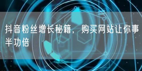 抖音粉丝增长秘籍，购买网站让你事半功倍