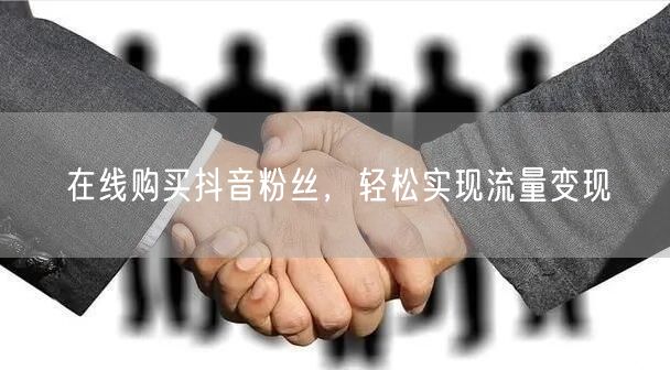 在线购买抖音粉丝，轻松实现流量变现
