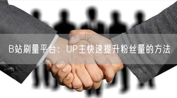 B站刷量平台：UP主快速提升粉丝量的方法